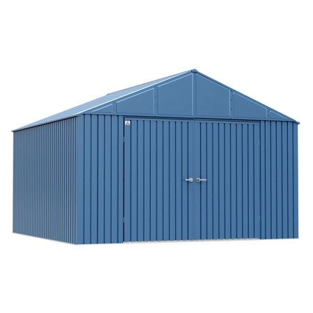 ARROW STORAGE PRODUCTS Elite Steel Storage Shed, 12x12, Blue Grey EG1212BG